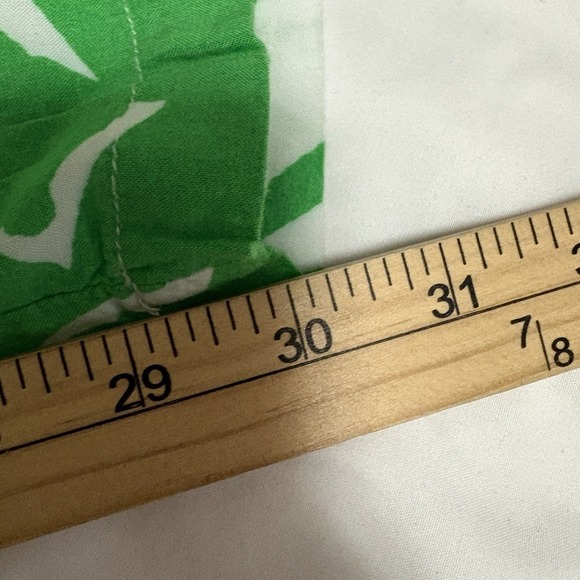 Lilly Pulitzer Womens XS Beach Pants Green White Tropical Palm Leaf Resortwear - Picture 5 of 7